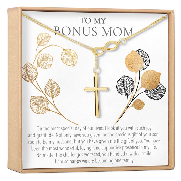 Bonus Mom Infinity Cross Necklace by Dear Ava