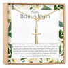 Bonus Mom Infinity Cross  Necklace