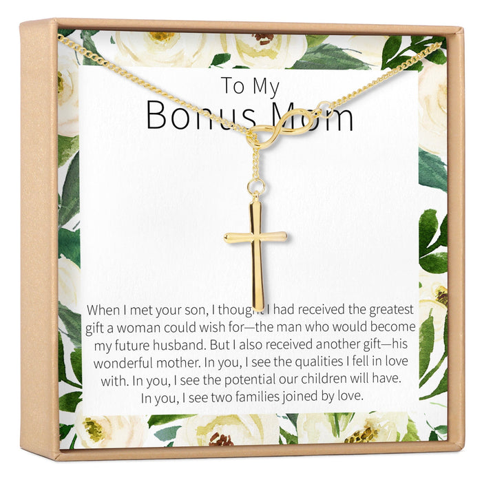 Bonus Mom Infinity Cross Necklace by Dear Ava