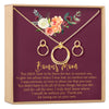 Bonus Mom Linked Circles Earring and Necklace Jewelry Set