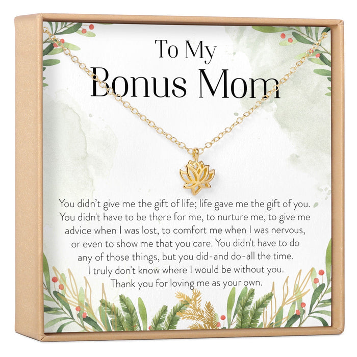 Bonus Mom Lotus Necklace by Dear Ava
