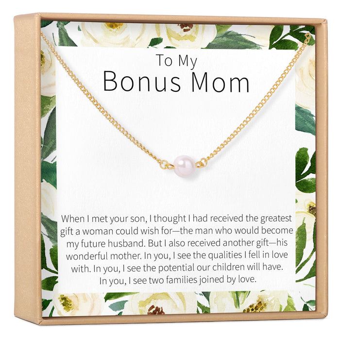 Bonus Mom Pearl Necklace by Dear Ava