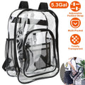 Book Bag Waterproof PVC Clear Backpack 5.3Gal with Reinforced Strap by DailySale