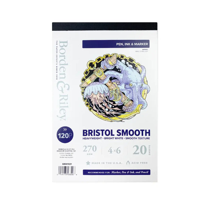 Borden & Riley 120P Bristol 4x6--20 sheets by ShopSketchBox