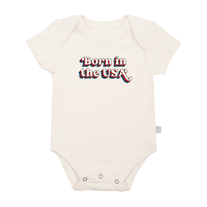 graphic bodysuit | born in the usa by Finn + Emma