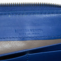Bottega Veneta Blue Intrecciato Leather L-shaped Zipper Long Wallet #2397 by Bolt Boutique