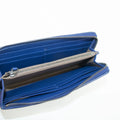 Bottega Veneta Blue Intrecciato Leather L-shaped Zipper Long Wallet #2397 by Bolt Boutique