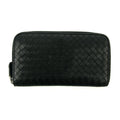 Bottega Veneta Intrecciato Black Zip Around Wallet -SKU #3086 by Bolt Boutique
