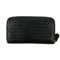 Bottega Veneta Intrecciato Black Zip Around Wallet -SKU #3086 by Bolt Boutique