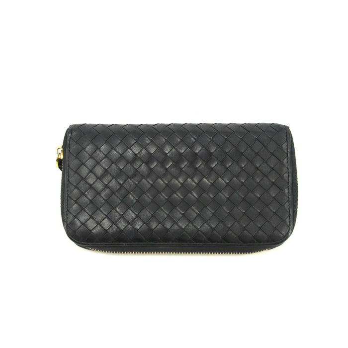 Bottega Veneta Intrecciato Black Zippy Long Wallet #3944 by Bolt Boutique