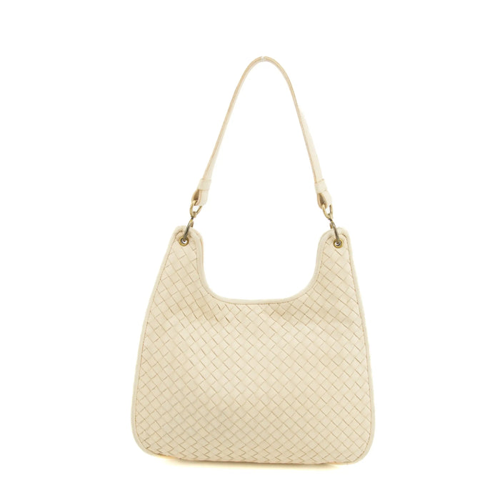 Bottega Veneta Intrecciato Cream Shoulder Bag #3064 by Bolt Boutique