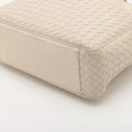 Bottega Veneta Intrecciato Leather 2 Way Handbag White #1816 by Bolt Boutique