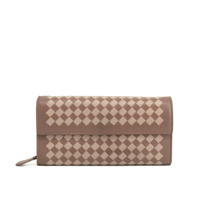 Bottega Veneta Intrecciato Pink Long Wallet #3953 by Bolt Boutique