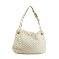 Bottega Veneta Intrecciato Quilted Nappa Flap Shoulder Bag White #3649 by Bolt Boutique