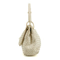 Bottega Veneta Intrecciato Quilted Nappa Flap Shoulder Bag White #3649 by Bolt Boutique