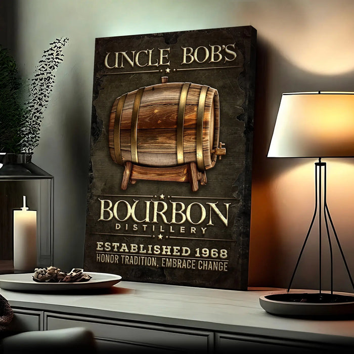 Bourbon Distillery Sign by Tailored Canvases