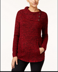 Style & Co Envelope Collar Kangaroo Pocket Sweater by Vanessa Jane