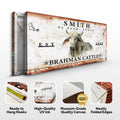 Brahman Cattle Sign II by Tailored Canvases