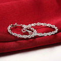 Braided Hoop Earrings In 18KT White Gold by DailySale