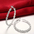 Braided Hoop Earrings In 18KT White Gold by DailySale