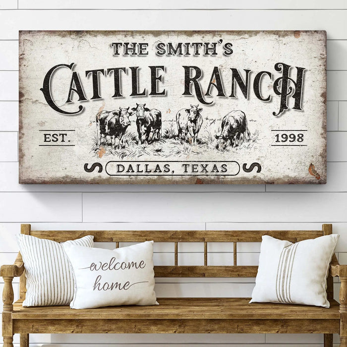 Branded Cattle Ranch Sign by Tailored Canvases