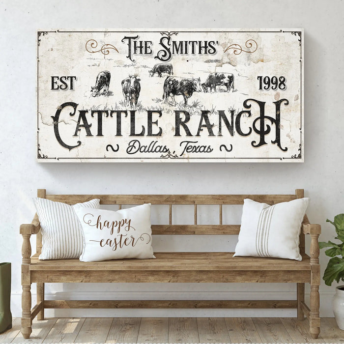 Branded Cattle Ranch Sign III by Tailored Canvases