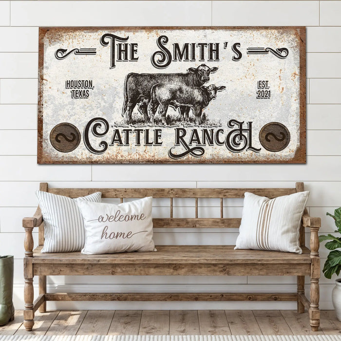 Branded Cattle Ranch Sign IV by Tailored Canvases
