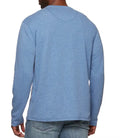 Bridgeport Double Knit Slub Henley - Med. Blue by Boutique 23