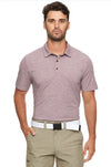 Brookline Striped Performance Polo - Maroon