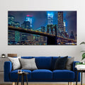 Brooklyn Bridge Night View Canvas Wall Art by Tailored Canvases