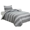 Brooklyn Flat Herringbone Wide Striped Grey Comforter Set by DailySale
