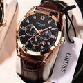 Brown Leather Fashion Quartz Wrist Watch by DailySale