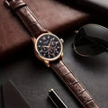 Brown Leather Fashion Quartz Wrist Watch by DailySale