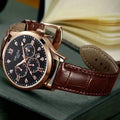 Brown Leather Fashion Quartz Wrist Watch by DailySale