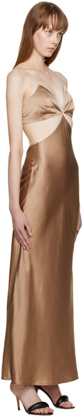 Reformation Poppies Silk Dress Croissant Size 10 by Vanessa Jane