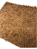 DaDa Bedding Coffee Brown Shaggy Soft Chenille Noodle Carpet Rug Bath Mat by DaDalogy Bedding Collection