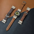 Genuine Leather Apple Watch Band Series 11/10/9/8/7/6/5/4/ SE / Ultra 1/2/3 by Arleathercraft
