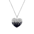 Bubble Heart Pendant in Solid Sterling Silver Made with Swarovski Elements by DailySale