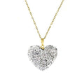 Bubble Heart Pendant in Solid Sterling Silver Made with Swarovski Elements by DailySale