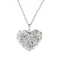 Bubble Heart Pendant in Solid Sterling Silver Made with Swarovski Elements by DailySale
