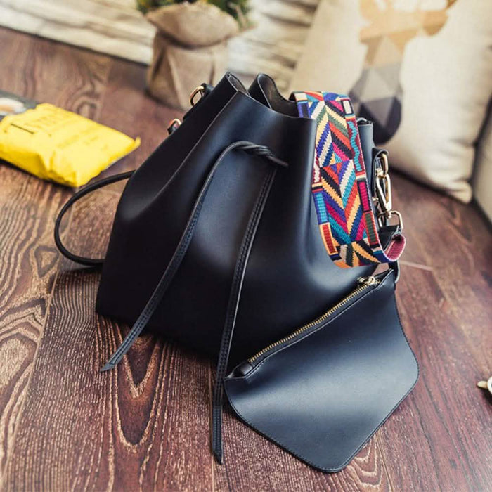 Bucket Bag with Boho Strap by DailySale