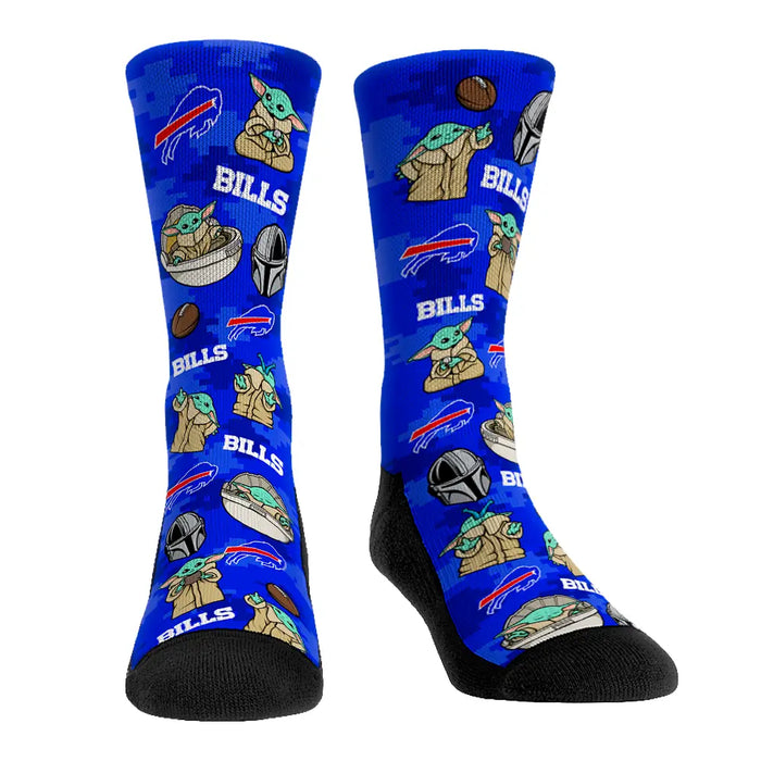 Buffalo Bills - Star Wars - Grogu All-Over by Rock 'Em Socks