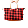 Buffalo Check Tote Weekender Bag Purse by DailySale