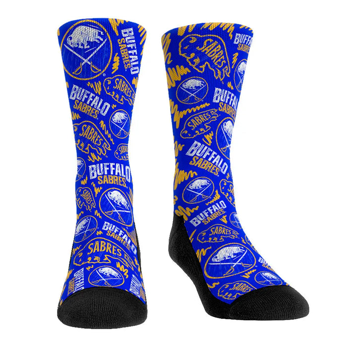 Buffalo Sabres - Logo Sketch by Rock 'Em Socks