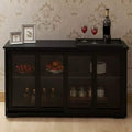 Buffet Sideboard with Sliding Glass Door and Adjustable Shelf by DailySale