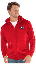 Georgia Bulldogs Mens Cadence Full Zip Sweatshirt, Red, Size Small by Vanessa Jane
