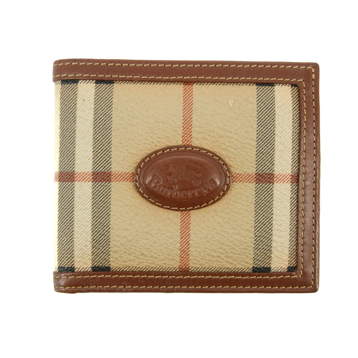 Burberry Brown Check Leather Bifold Wallet #3815 by Bolt Boutique