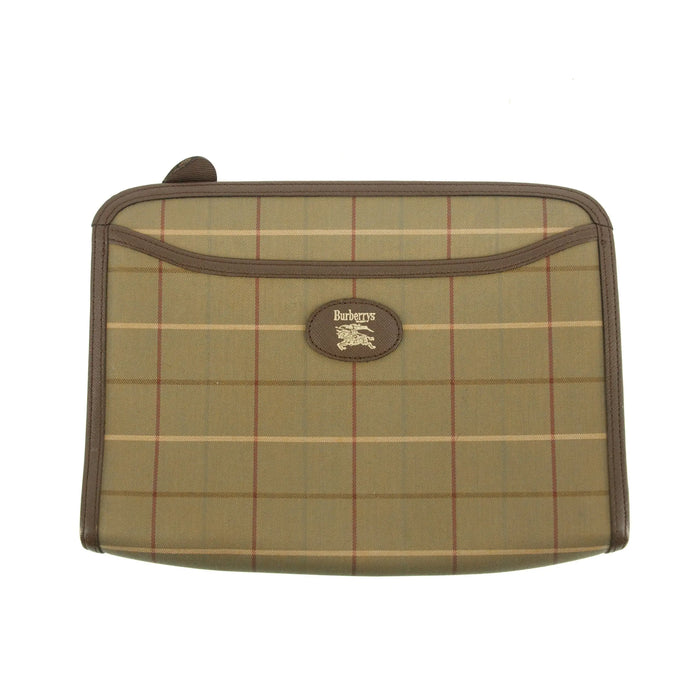 Burberry Nova Check Canvas Clutch Bag Green #3650 by Bolt Boutique