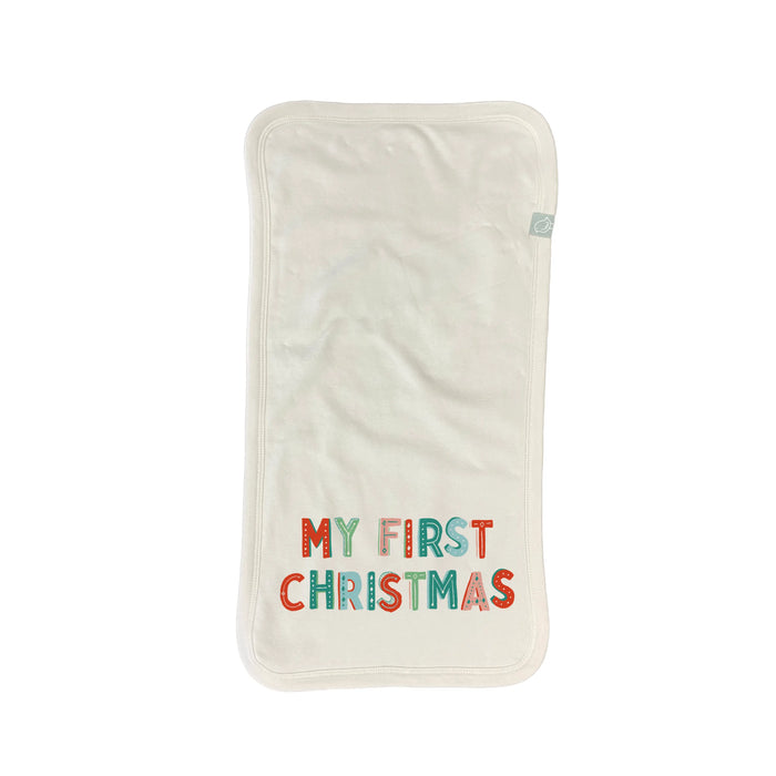 burp cloth | my first christmas by Finn + Emma