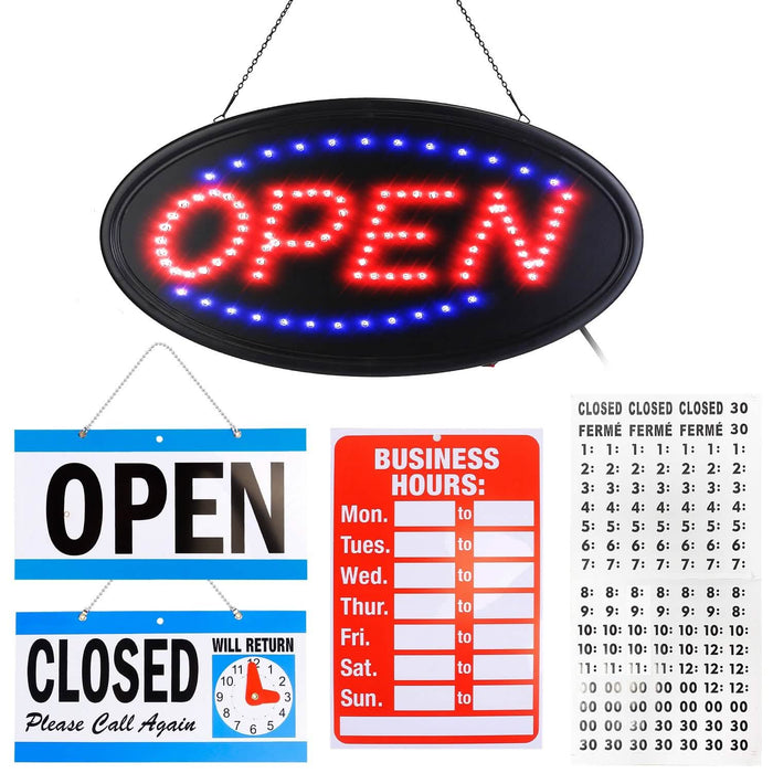 Business Neon Open Sign Advertisement Board with Steady Flashing Modes by DailySale